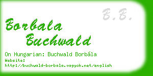 borbala buchwald business card