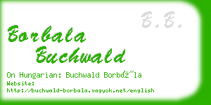 borbala buchwald business card